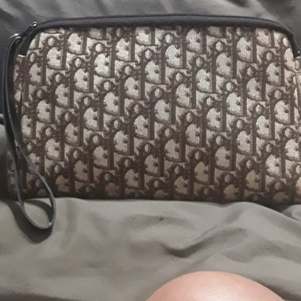Dior canvas clutch